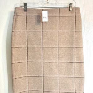 NWT Stretch Plaid Pencil Skirt Size M Ann Taylor